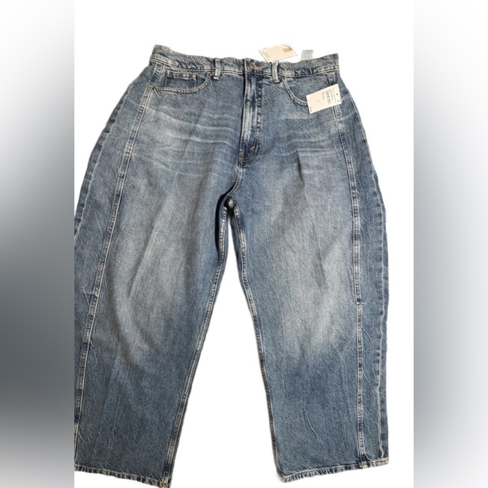 Good American Light Blue Wide Leg Jeans